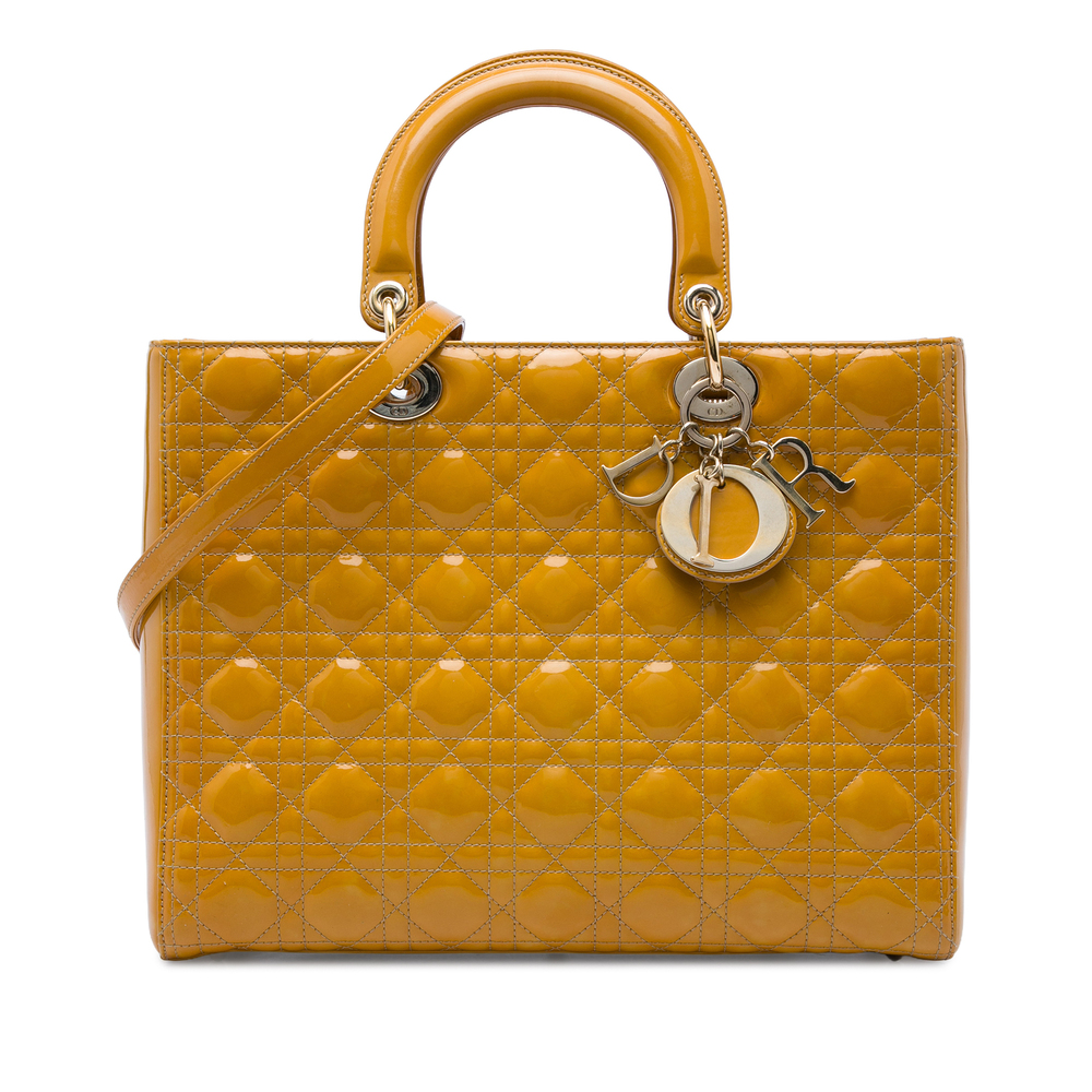Pre-Loved Dior Large Patent Cannage Lady Dior